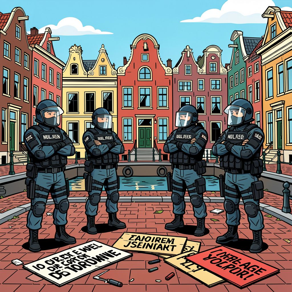 Amsterdamse politie sloeg demonstranten harder dan nodig maar krijgt geen straf.