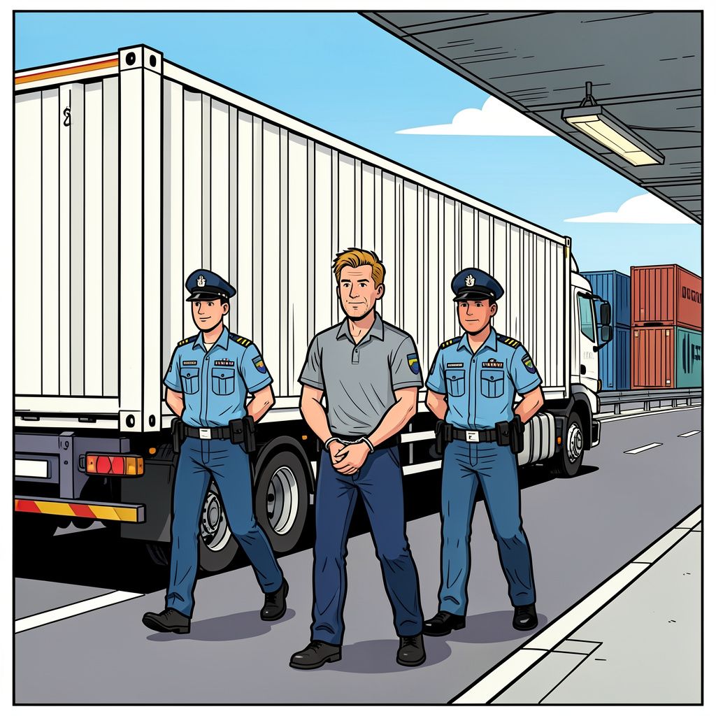 De politie pakt een Nederlandse man op een Duitse parkeerplaats voor de smokkel van 4000 kg cocaïne.