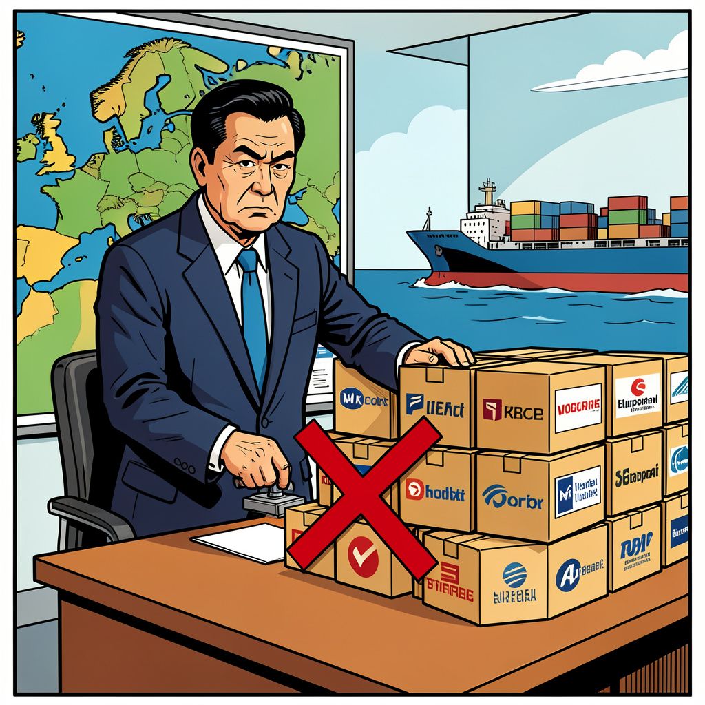 China straft veertien Europese bedrijven met een direct exportverbod na nieuwe sancties uit Brussel.