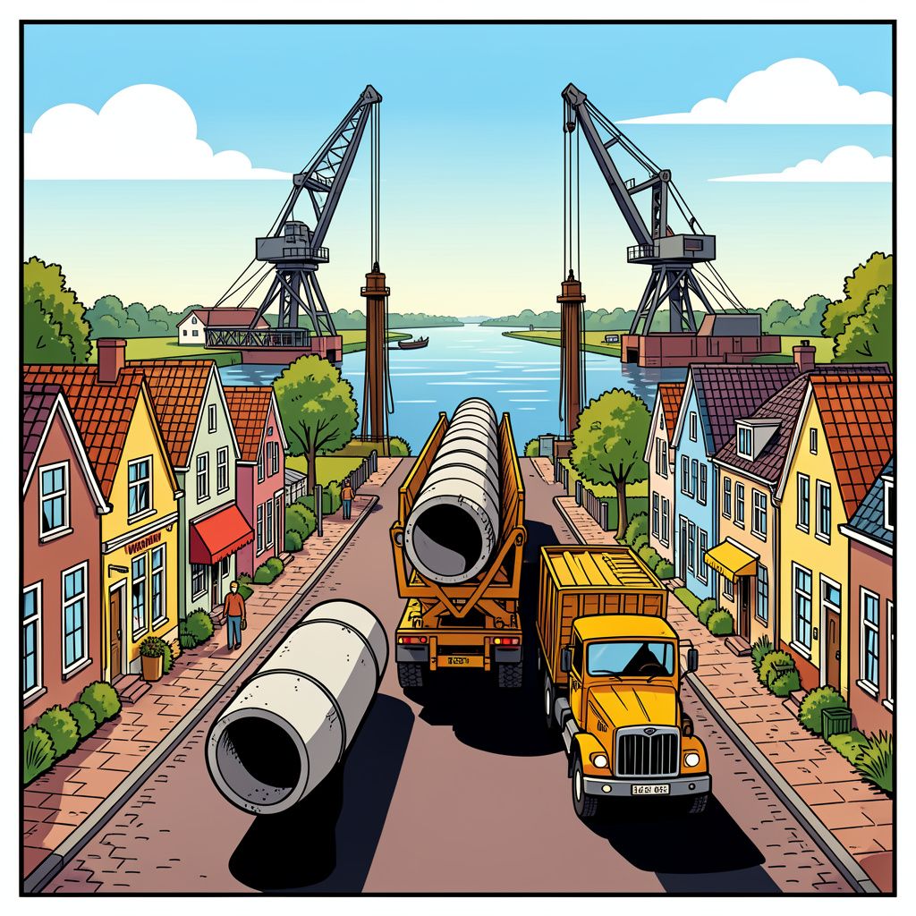 Gigantische heistellingen starten maandag met de bouw van de nieuwe Merwedebrug.