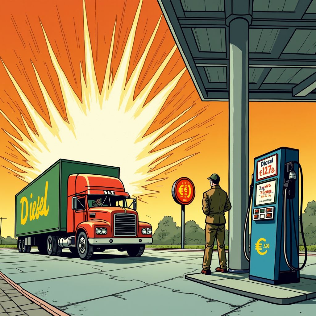 Diesel schiet vrijdag omhoog met 9 cent naar recordprijs van 2,78 euro