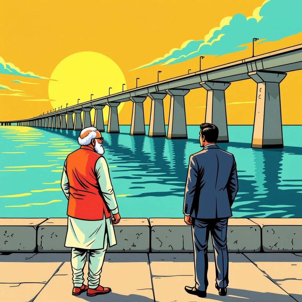 Premier Modi zoekt Nederlandse hulp op de Afsluitdijk voor een megadam in India.