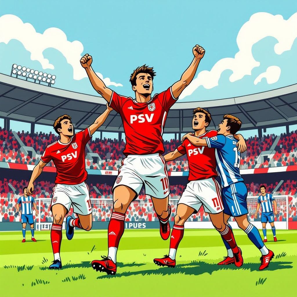 Bajraktarevic scoort twee keer en geeft twee assists in PSV's 6-1 overwinning