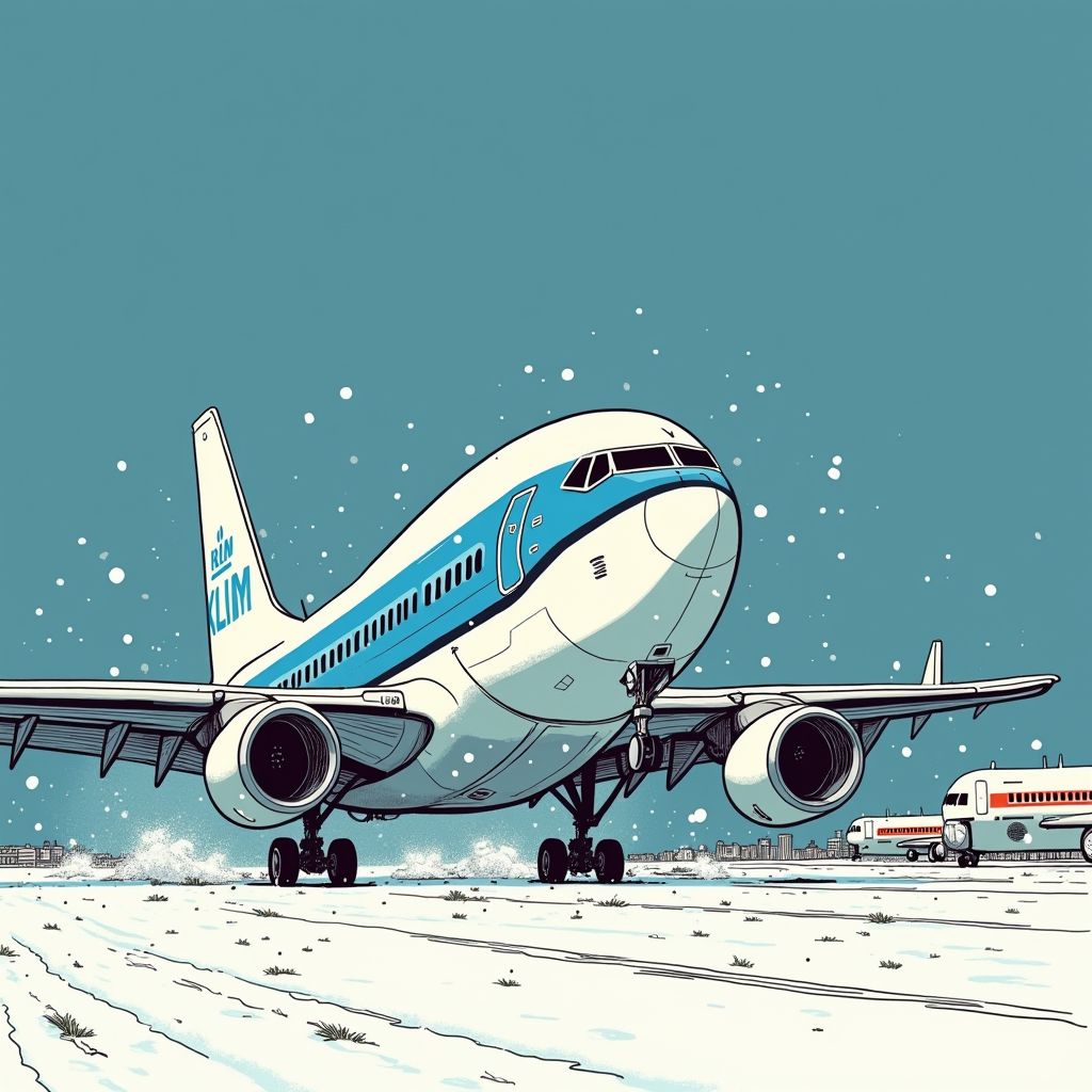 Schiphol verliest tweederde van zijn capaciteit door winterstorm