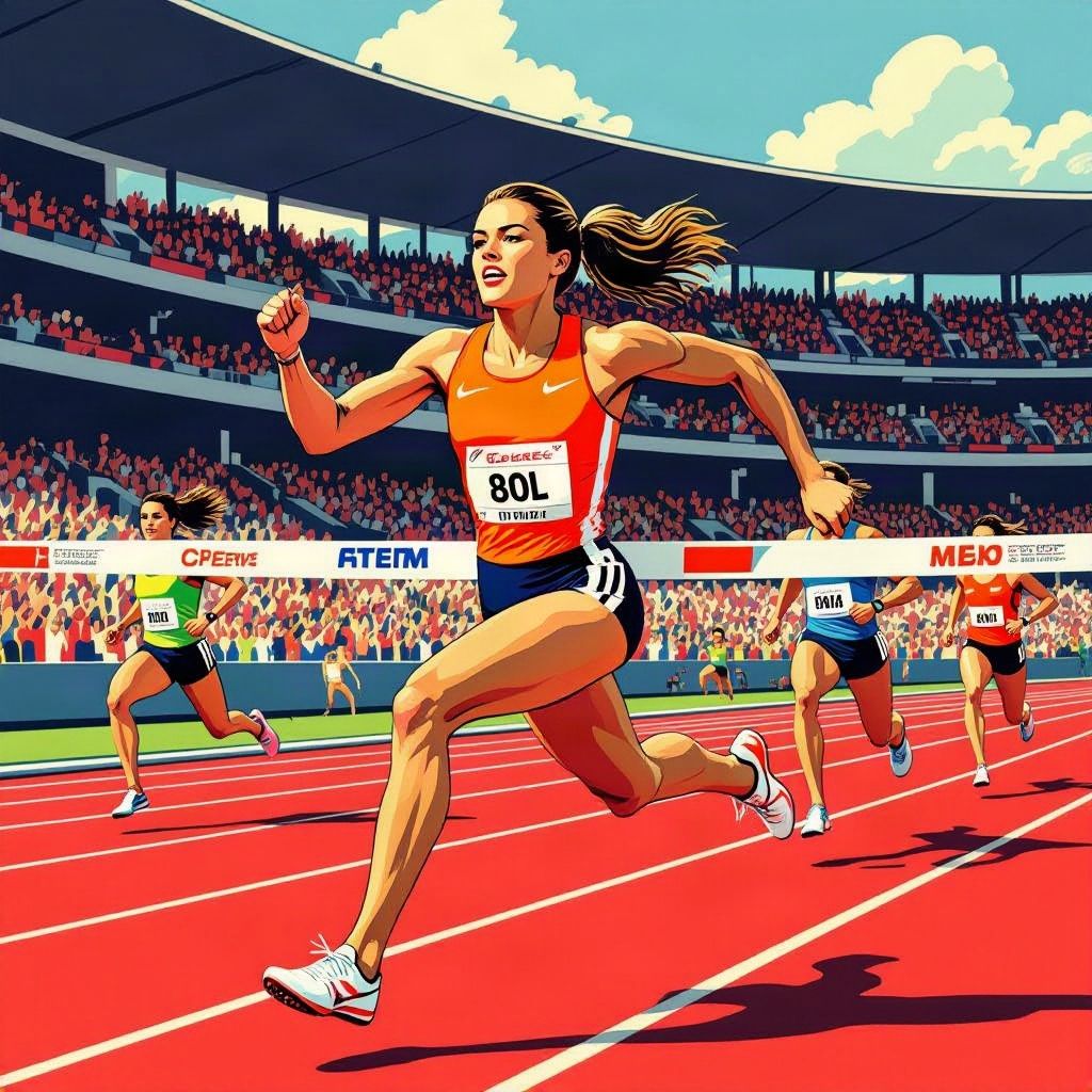 Atlete Femke Broeders-Bol pakt sensationeel brons op de 800 meter en evenaart direct het legendarische Nederlands record.