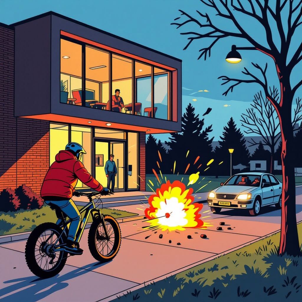 Fatbiker plaatst explosief bij Israëlcentrum Nijkerk en vlucht via Corlaerpad