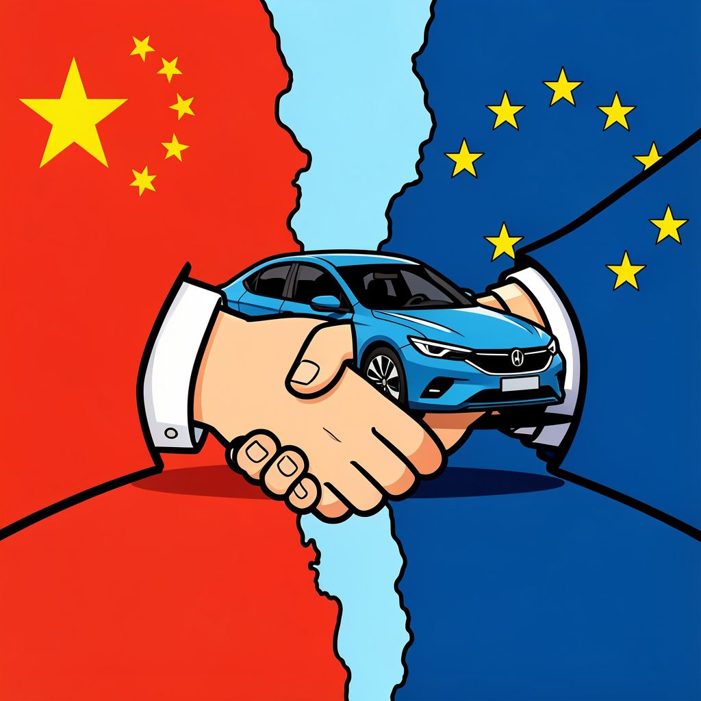 China halveert de export van hybride auto's naar Europa om een handelsoorlog te sussen.