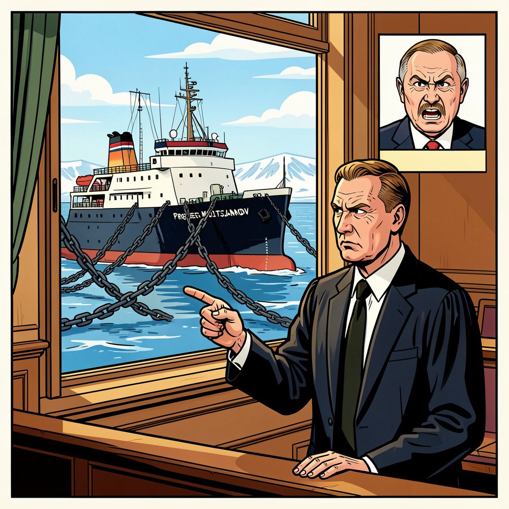 Een Noorse rechter legt een Russisch schip aan de ketting voor een Oekraïense miljardenclaim.