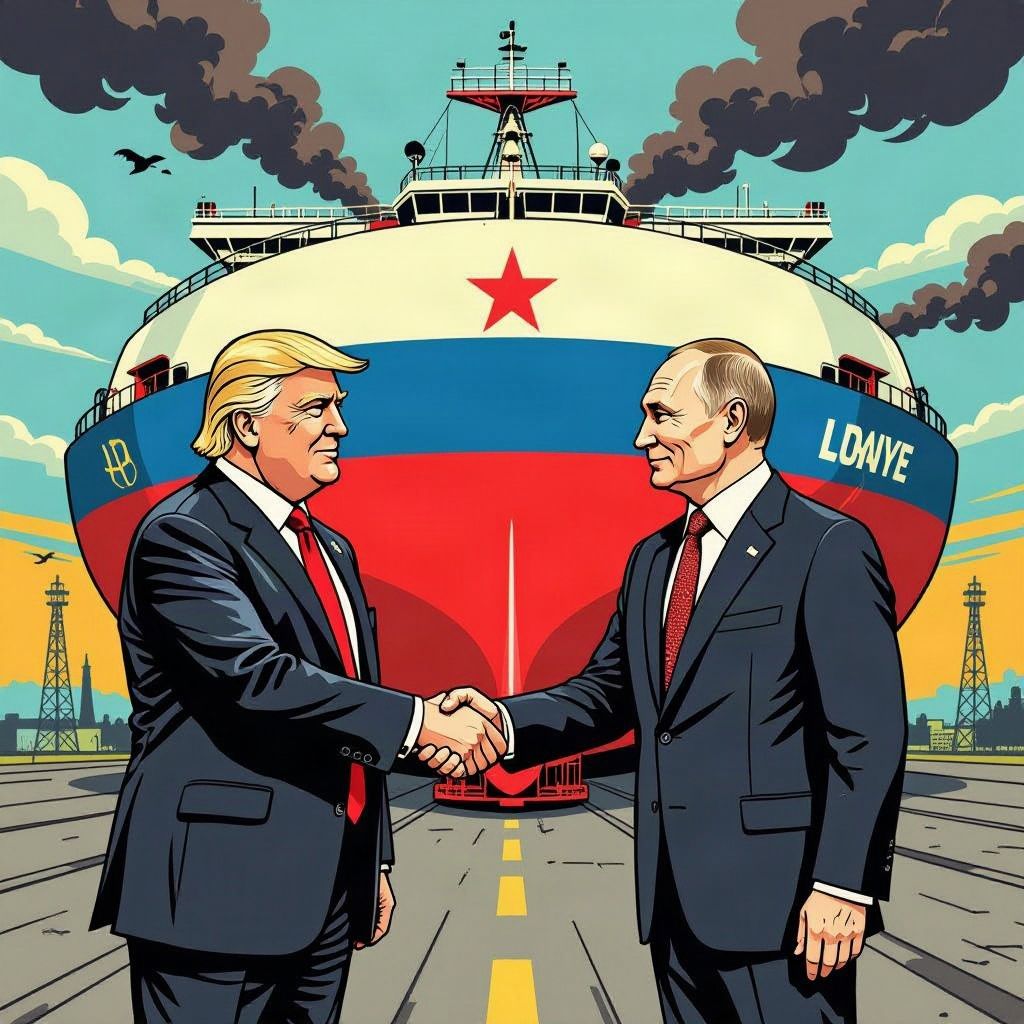 Donald Trump omzeilt zijn eigen sancties voor miljoenen tonnen Russische diesel.