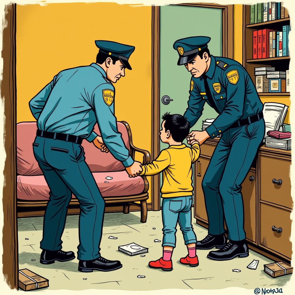 Vader laat ziek dochtertje alleen om te gaan stappen en valt agenten aan