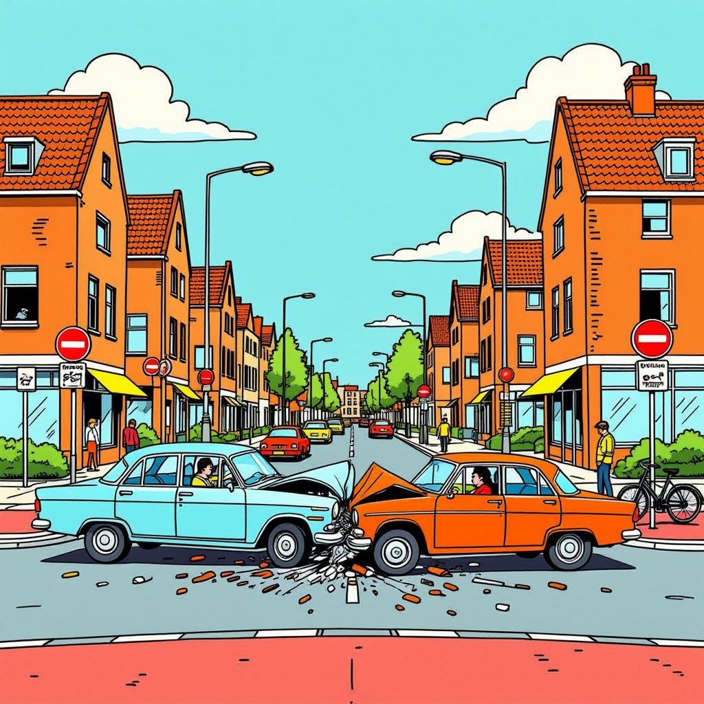 Invoegmanoeuvre op drukke Veenendaalse weg zorgt voor flinke schade maar geen gewonden