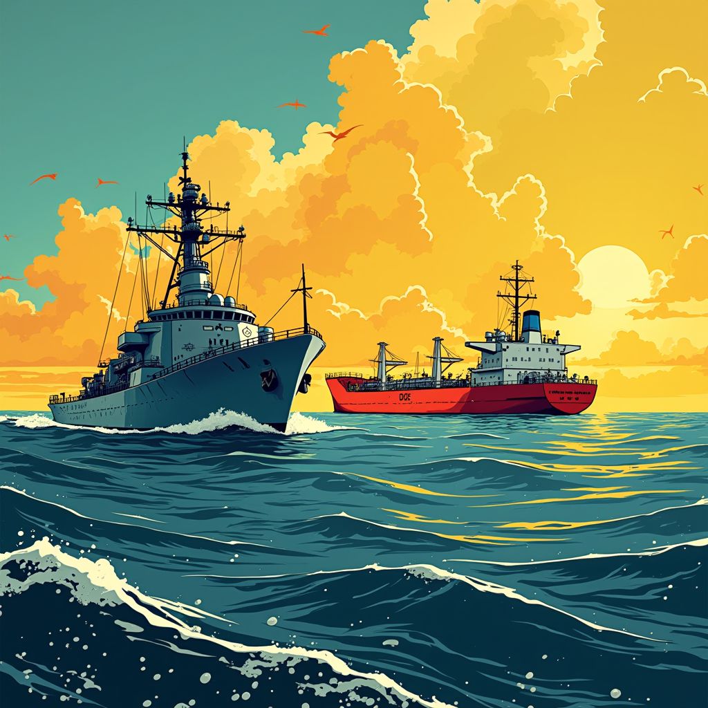 Amerikaans oorlogsschip dwingt Russische olietanker tot ommekeer voor Venezolaanse kust