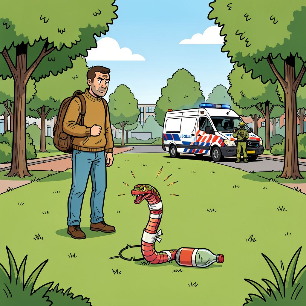 Een hondenuitlater vindt een levensgevaarlijk knutselexplosief in een Eindhovens parkje.