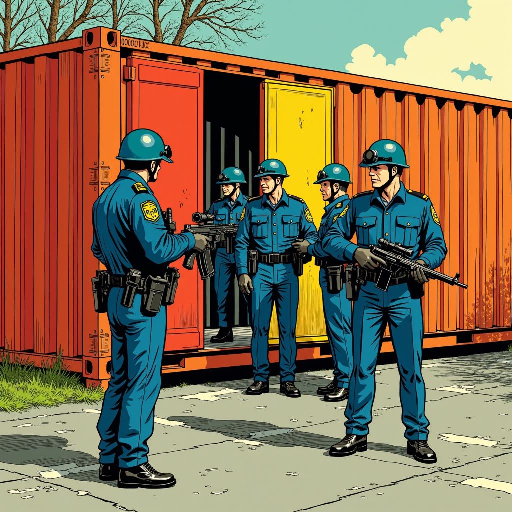 Politie pakt vijf verdachten op vlak voor Belgische grens met 800 kilo metamfetamine in container