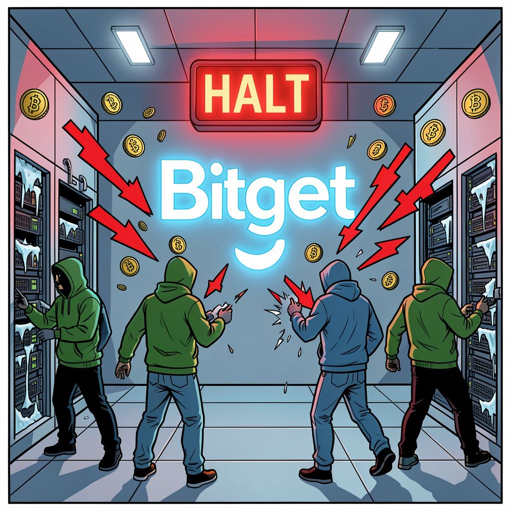 Hackers plunderen cryptobeurs Bitget voor 351 miljoen dollar en dwingen een opnamestop af.