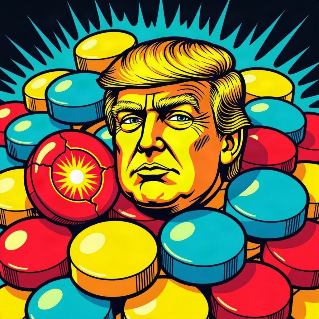 Laat deze xtc-pillen met het gezicht van Donald Trump absoluut links liggen.