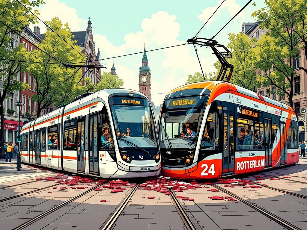Trambotsing Rotterdam: Bestuurder onder invloed veroorzaakt chaos op Kruisplein