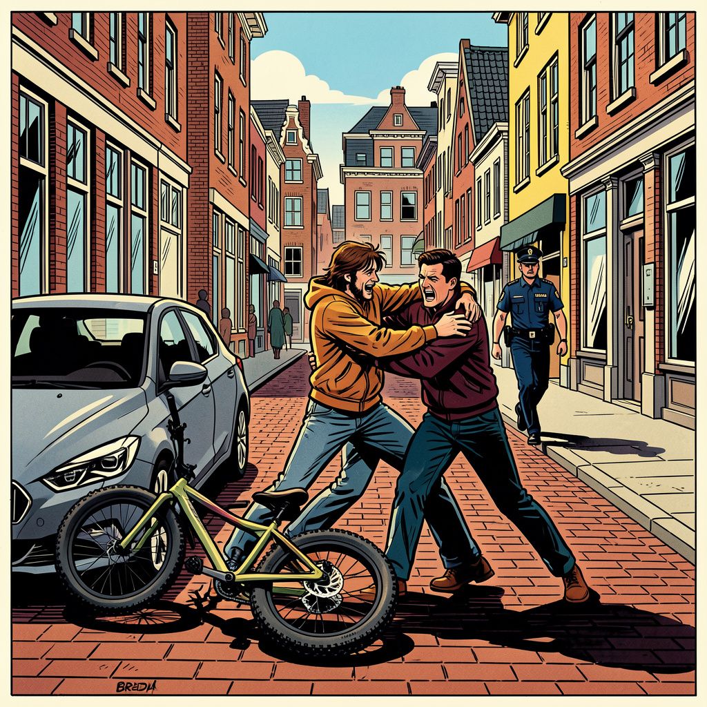 Een wilde achtervolging op een fatbiker in Breda eindigt in een crash en mogelijke schietpartij.