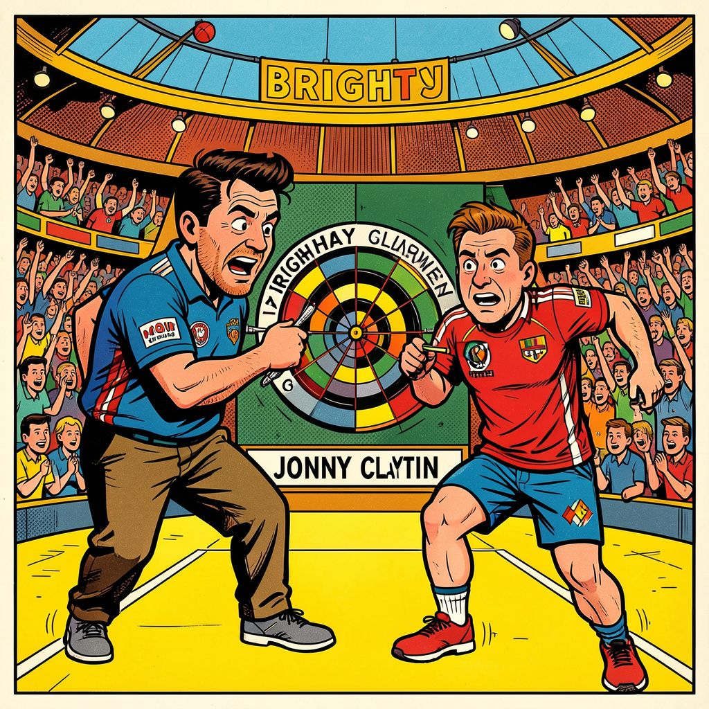 Van Gerwen laat zege uit handen glippen tegen Clayton na 5-2 voorsprong in Brighton