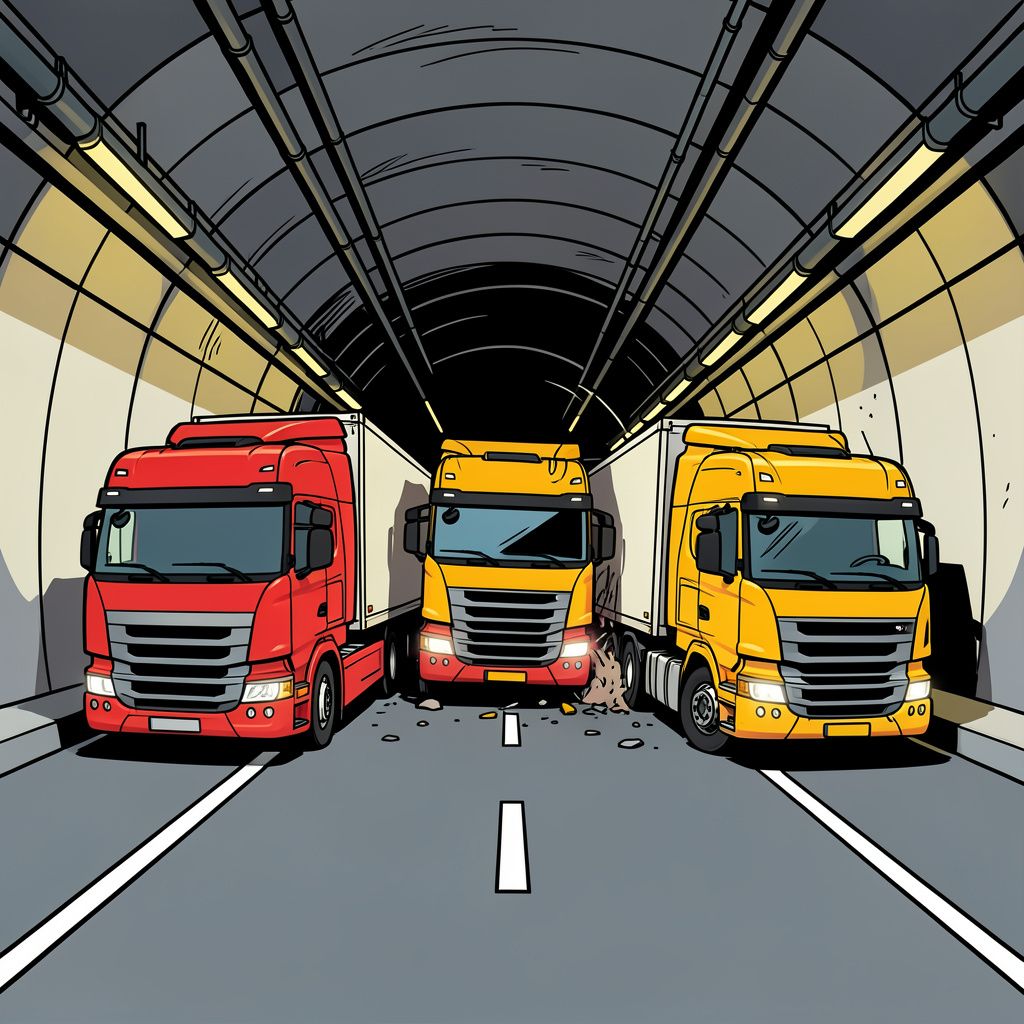 Een ravage van blik in de Drechttunnel zorgt vandaag voor een immense verkeerschaos op de A16.