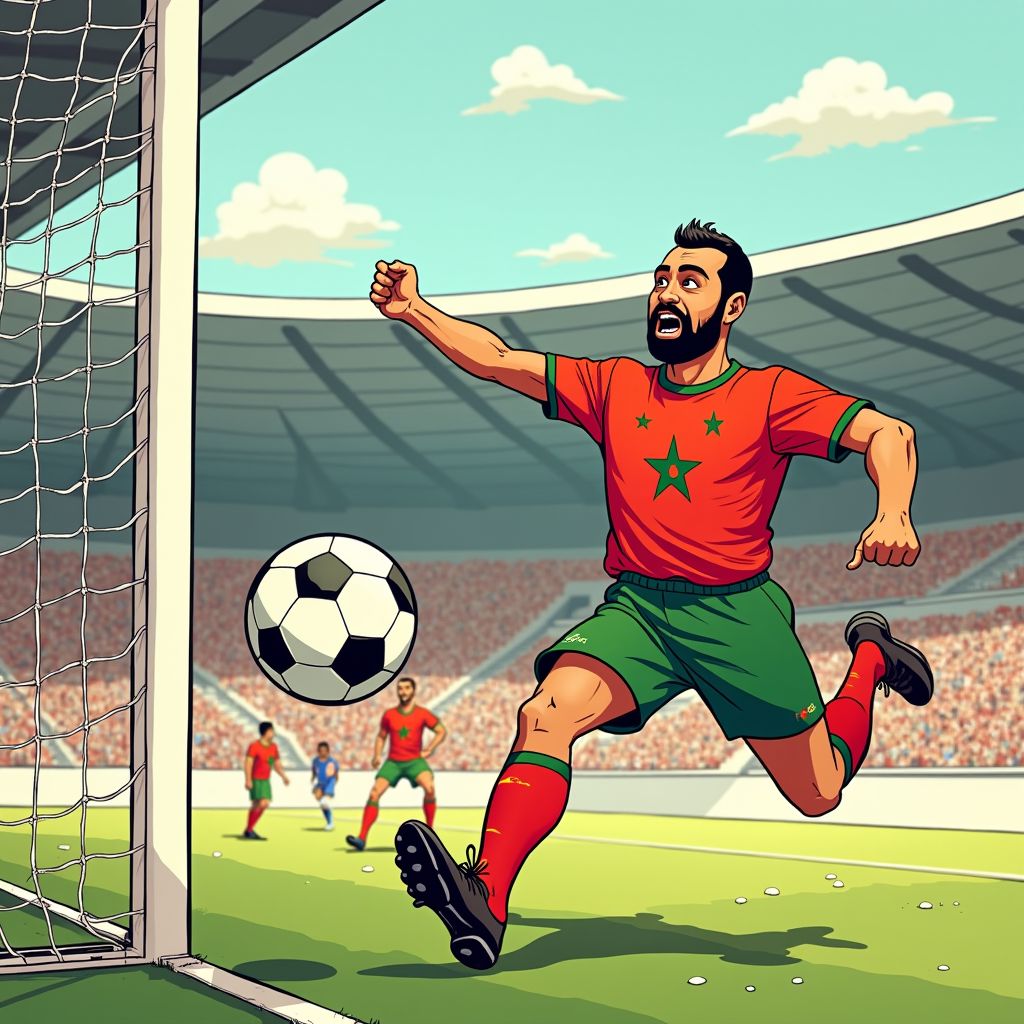 PSV-ster Saibari schiet Marokko naar halve finale Afrika Cup met emotionele goal