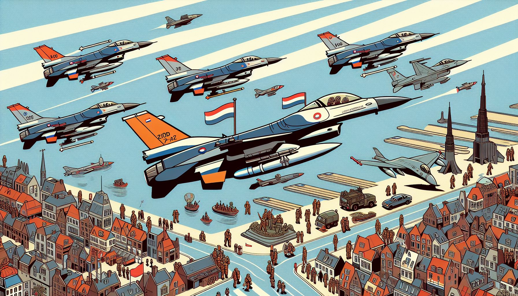 Nederlandse F-16's maken laatste rondje boven Nederland