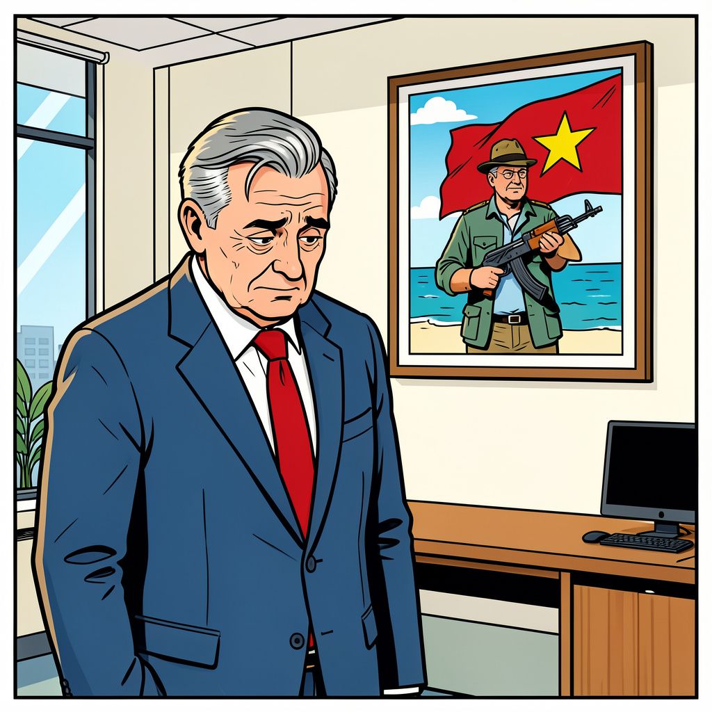 Een Gelderse wethouder poseert met een kalasjnikov en moet nu diep door het stof.