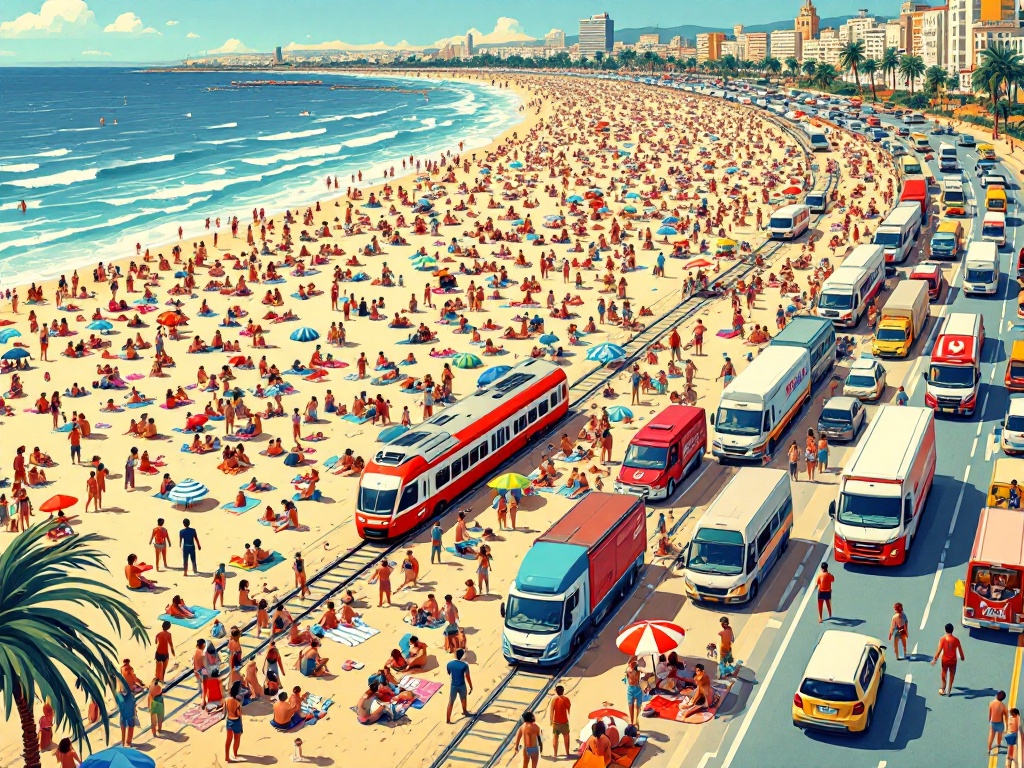Zonovergoten stranddag verandert in verkeersnachtmerrie