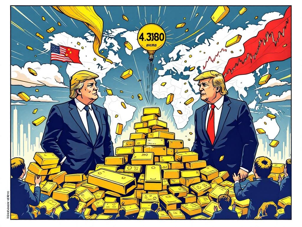 Goud breekt alle records met 8 procent stijging naar 4380 dollar per troy ounce
