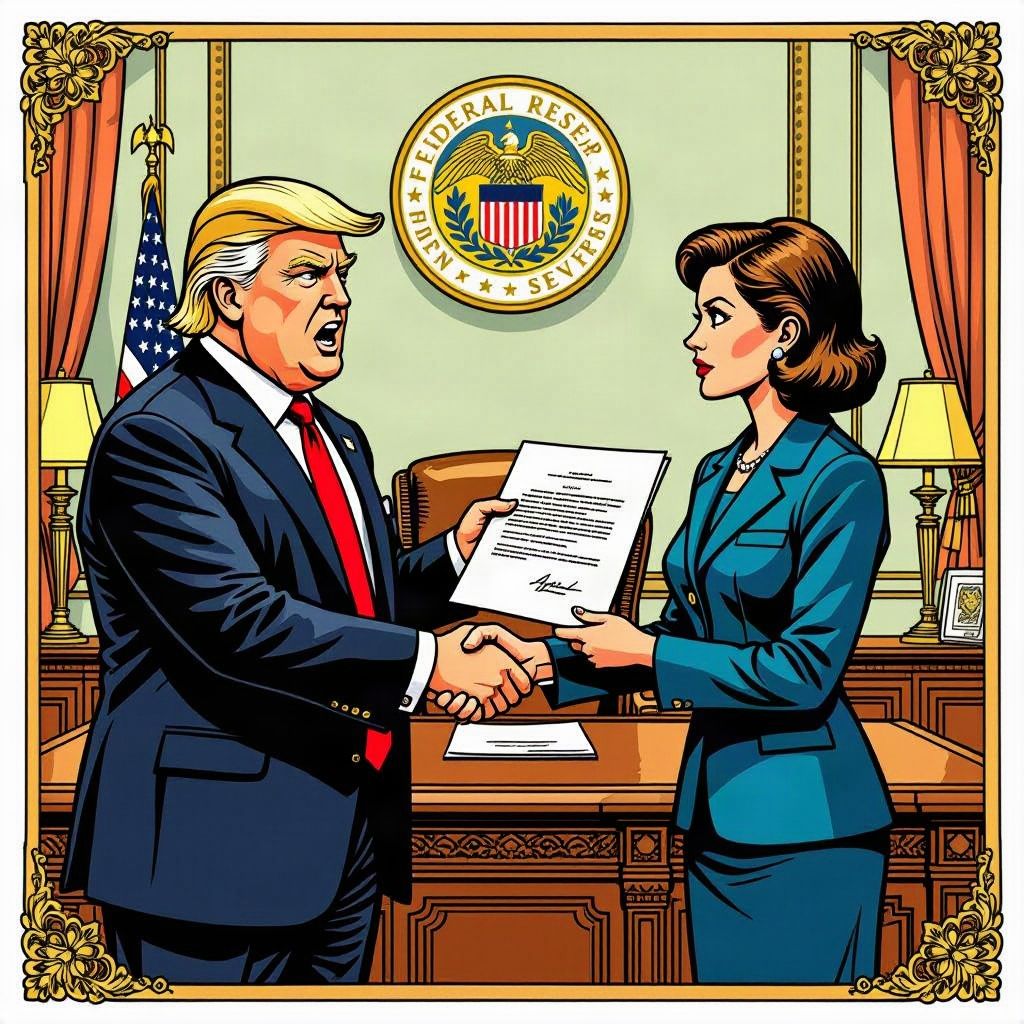 Donald Trump probeert opnieuw Fed-bestuurder Lisa Cook te ontslaan met een officiële brief.