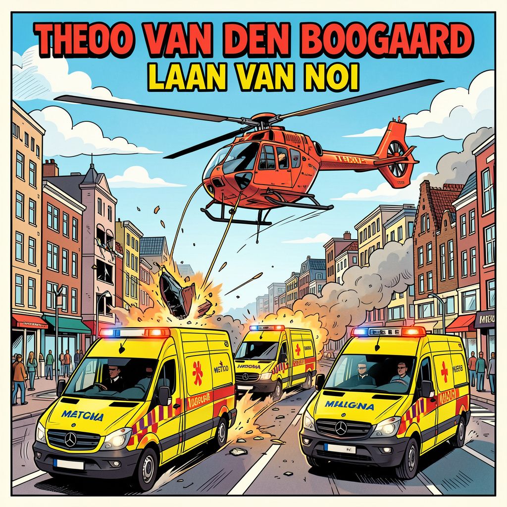 Traumahelikopter landt in Den Haag na zwaar ongeval gisteren