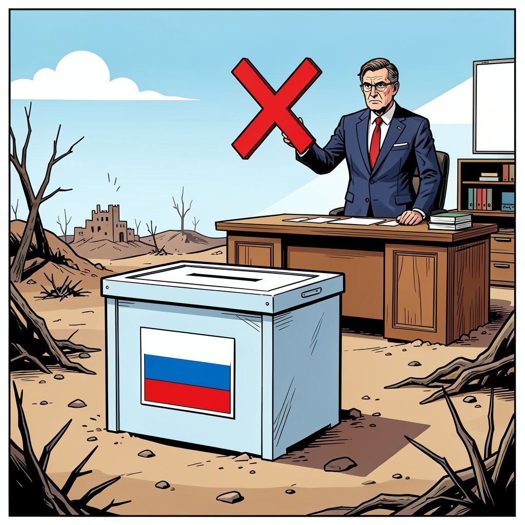 De Europese Unie noemt de nieuwe Russische verkiezingen een volstrekte farce.