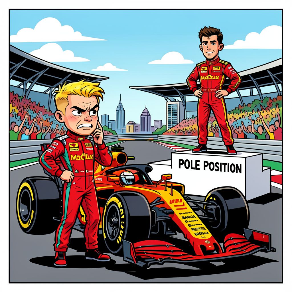 Max Verstappen start zaterdag vanaf de achtste plek in Bakoe na een dramatische kwalificatie.
