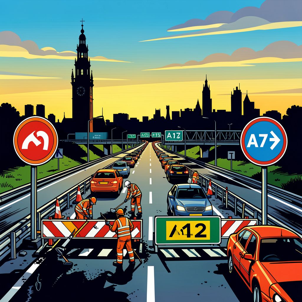 A12 richting Den Haag ligt dit weekend helemaal plat voor groot asfaltklusje
