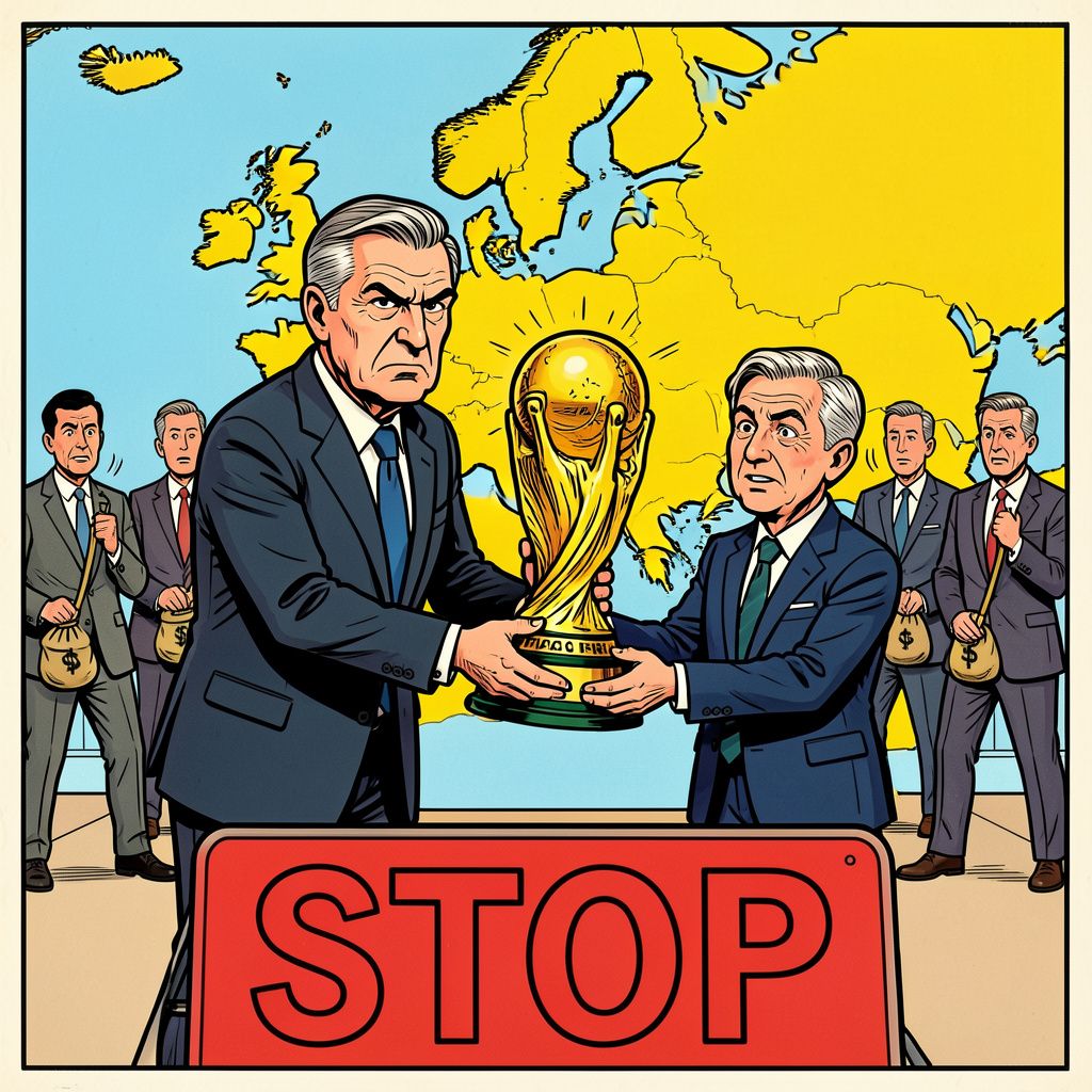 Europa trekt een harde grens en boycot het WK voetbal om een omstreden miljardenplan.