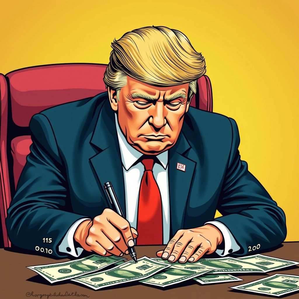 Trump zet als eerste zittende president ooit zijn handtekening op dollarbiljetten