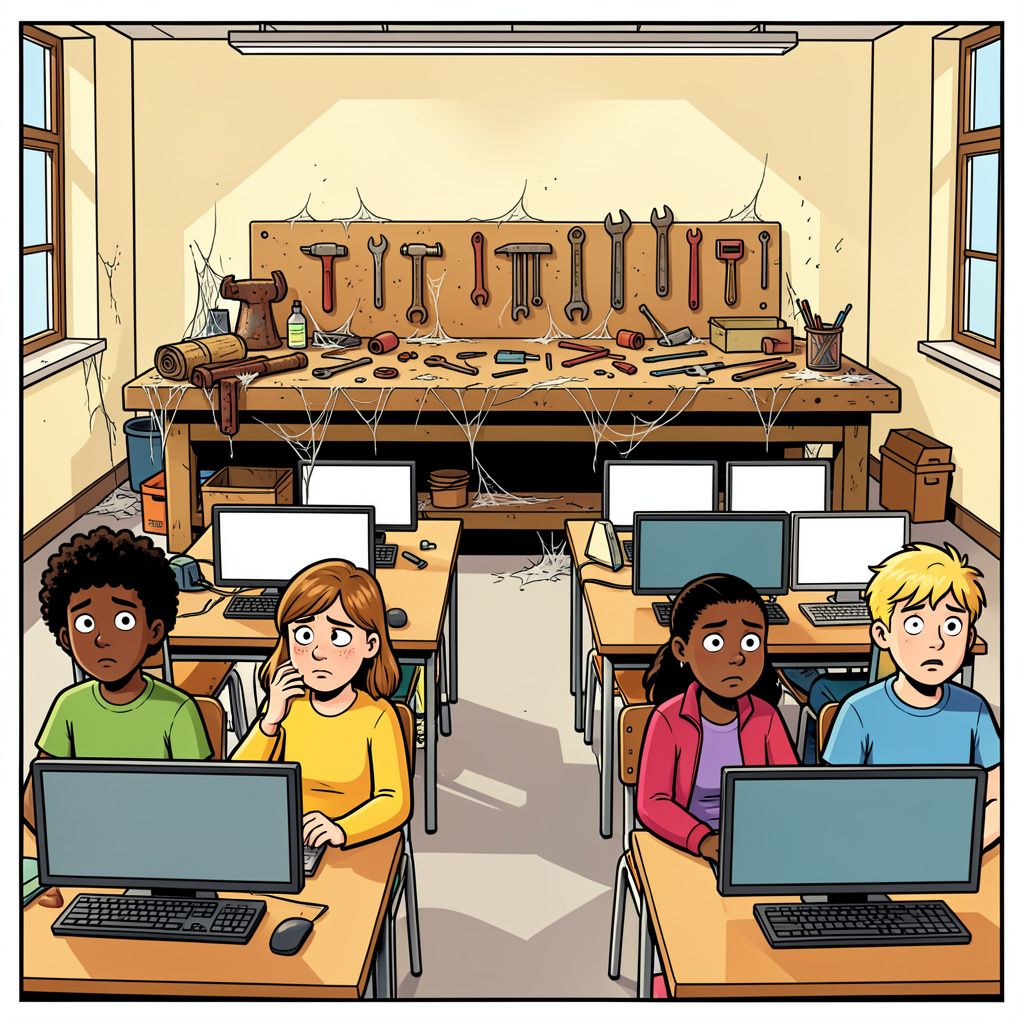 Nederlandse scholieren krijgen ruim de helft minder techniekles dan in 2007.
