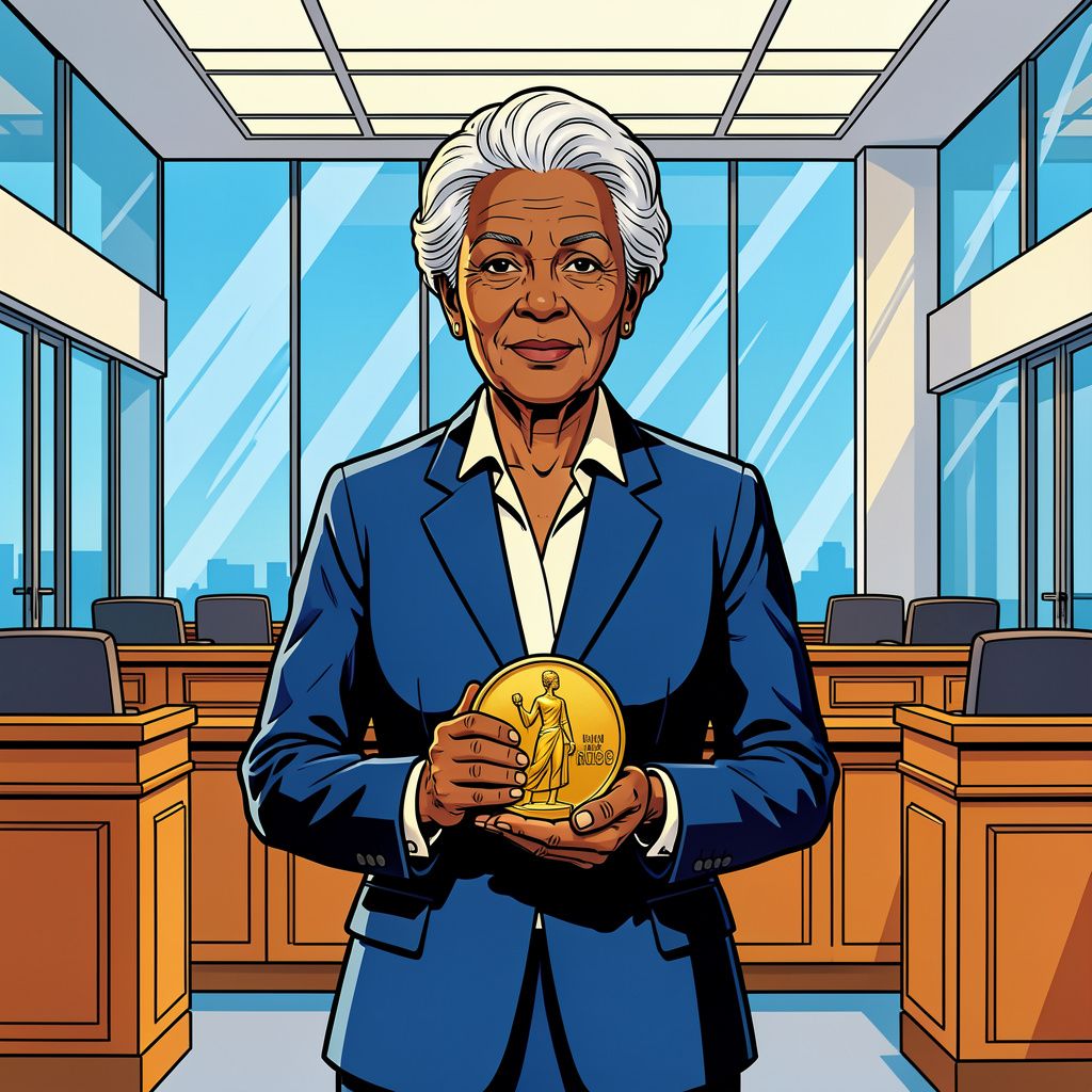 De vrouw die Nelson Mandela verdedigde wint nu de Nobelprijs voor de Vrede.
