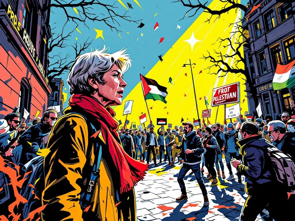 Burgemeester Dijksma midden in woedende storm: Pro-Palestijnse demonstratie ontaardt in chaos