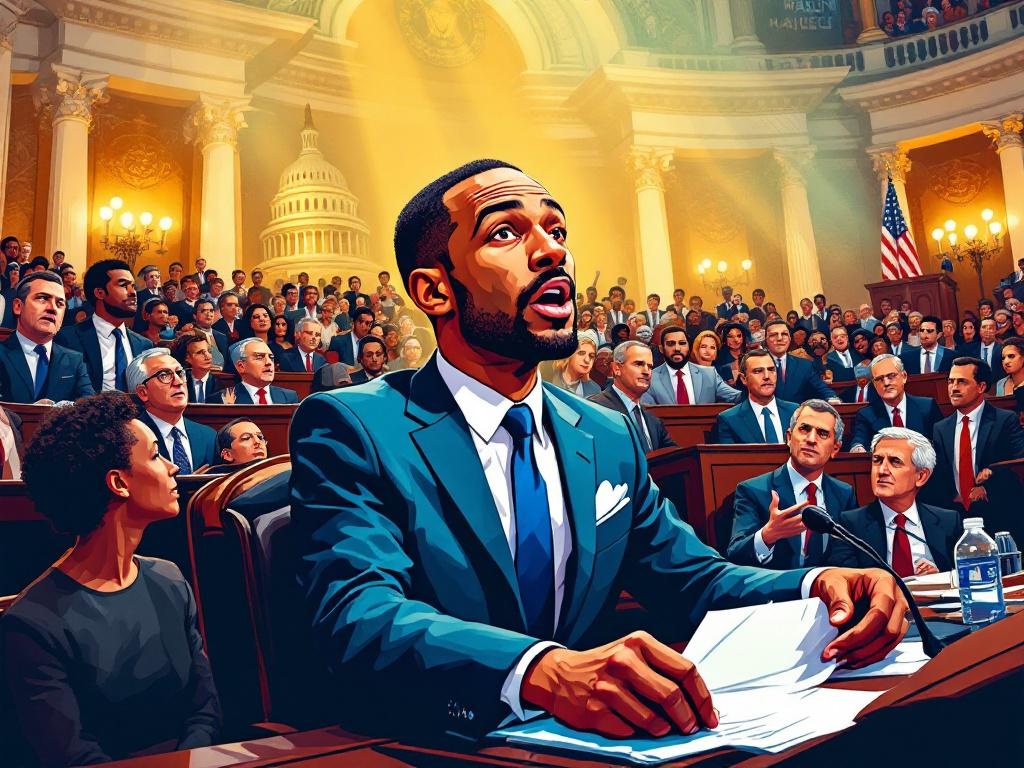 Democratische Vuist: Jeffries Breekt Recordtijd met Spectaculaire Toespraak in Congres
