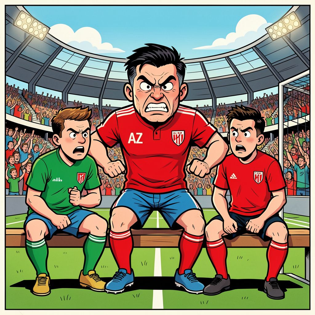 AZ-trainer Echteld slaat keihard toe na telaatkomen van twee spelers vlak voor cruciale Europese kwartfinale