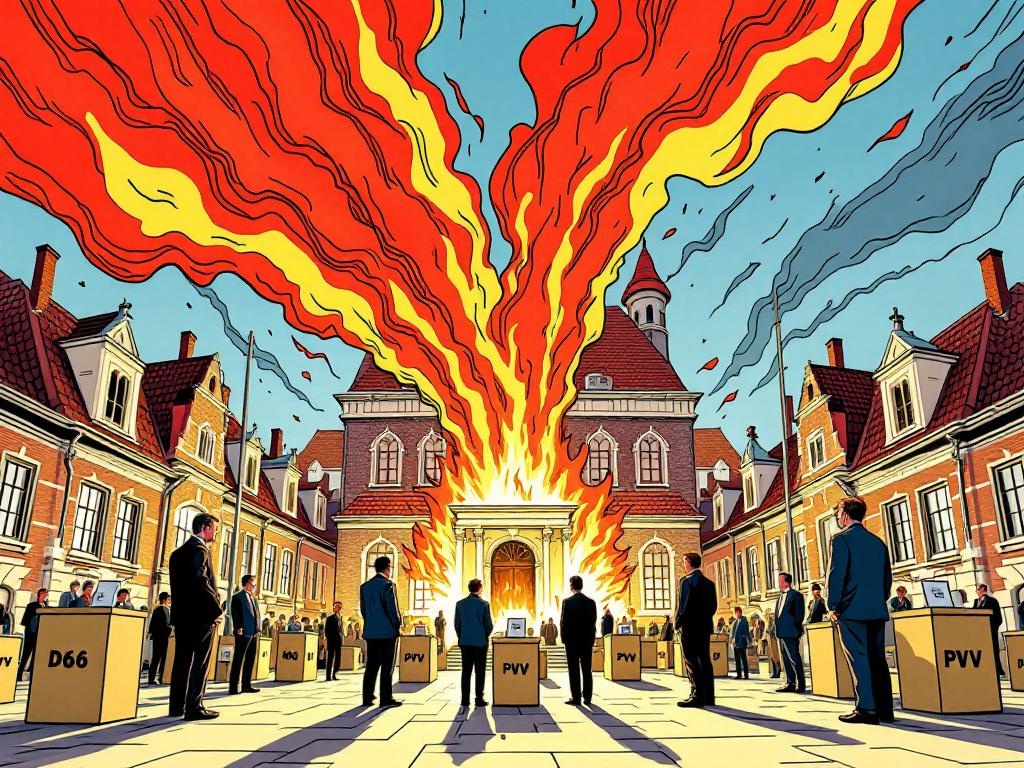 Een brand in het gemeentehuis zorgt voor een hertelling in Venray terwijl Nederland wacht op de definitieve verkiezingsuitslag.