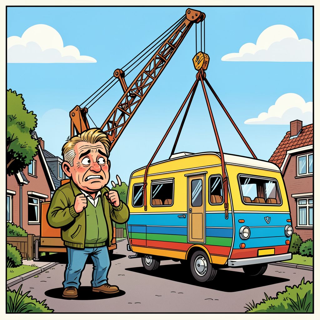 De iconische woonwagen van de moeder van Frans Bauer is vandaag definitief weggehaald.