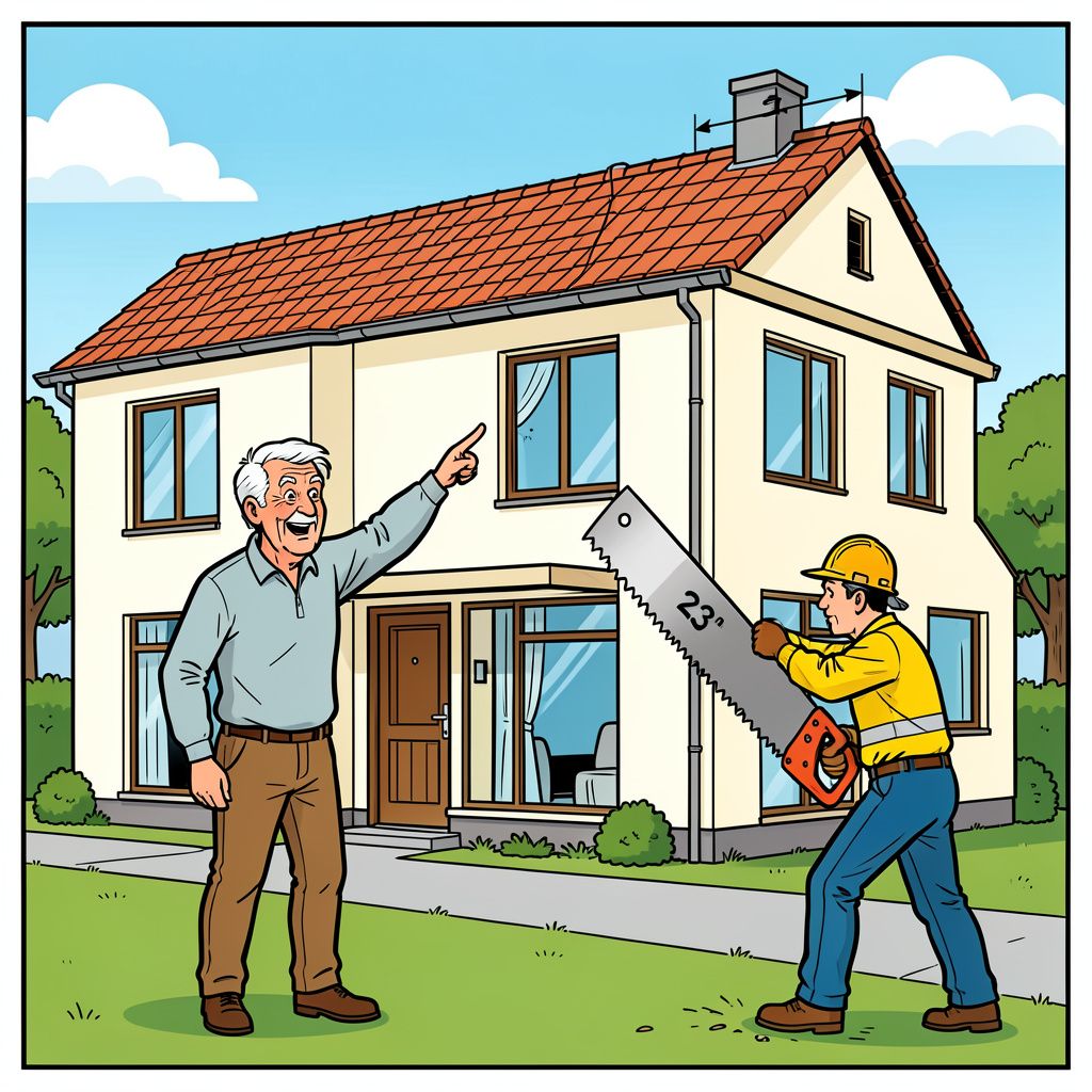 De rechter zet de zaag in een Brabantse villa na een burenruzie over een paar centimeter.