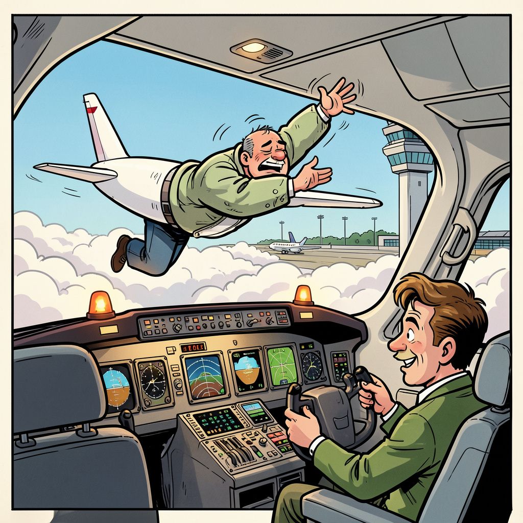 Piloot zakt in elkaar boven de wolken na slapeloze nacht