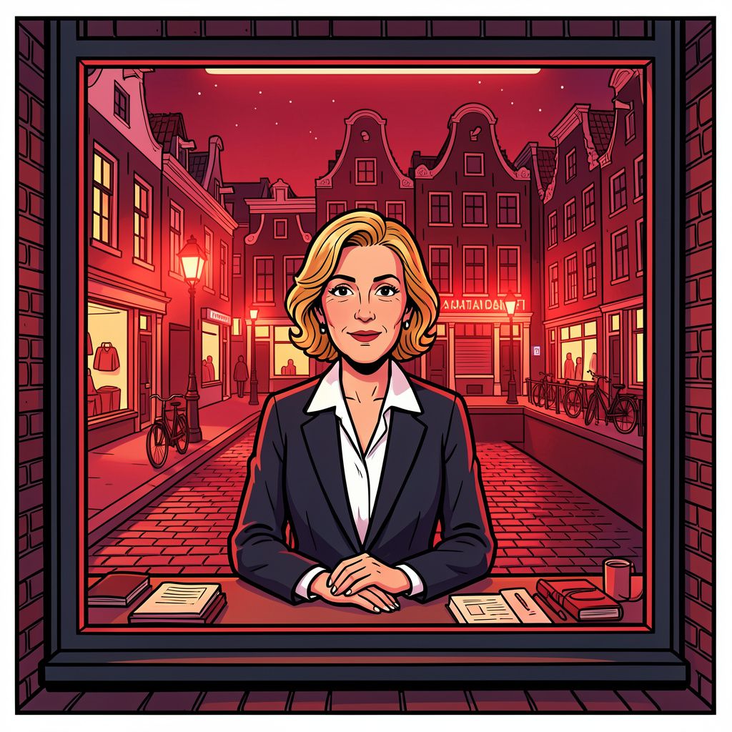 Heleen van Royen gaat op 29 september tien uur lang achter een raam op de Wallen zitten.