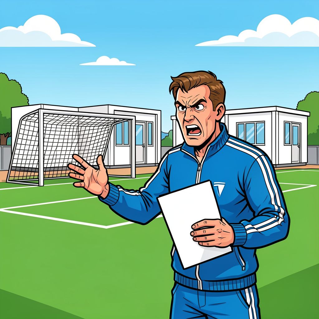 Op het voetbalveld van IJFC in IJsselstein bouwen ze een noodopvang terwijl de club naar de rechter stapt