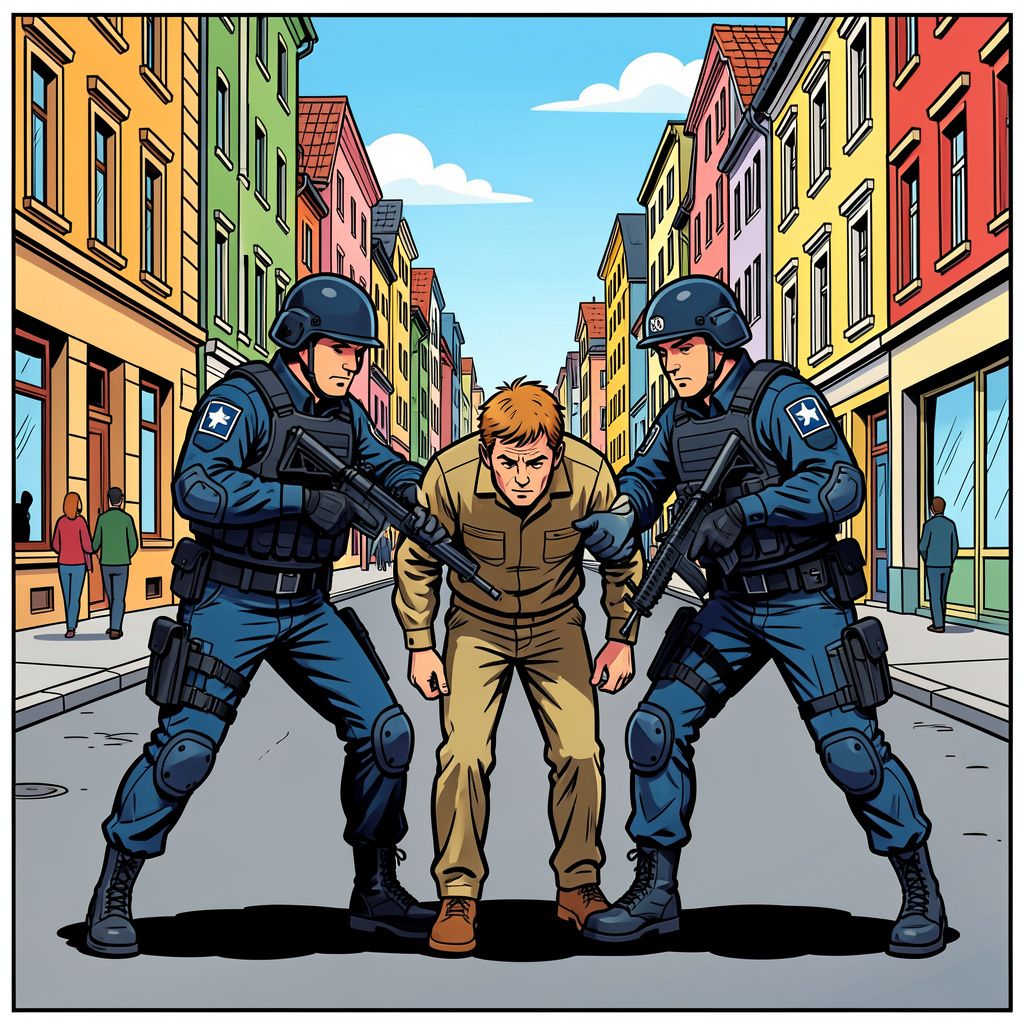 Een arrestatieteam rekent