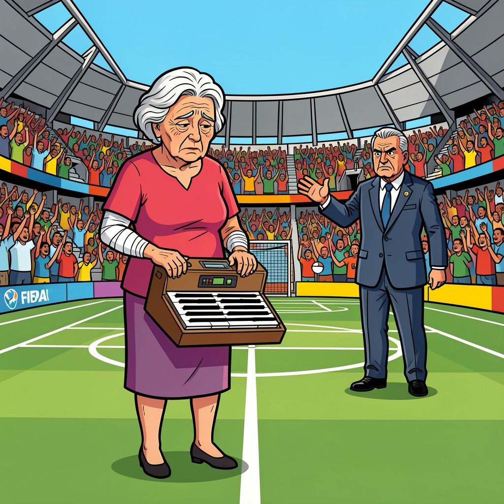 De FIFA stelt het WK-optreden van Orgel Joke op het laatste moment uit.