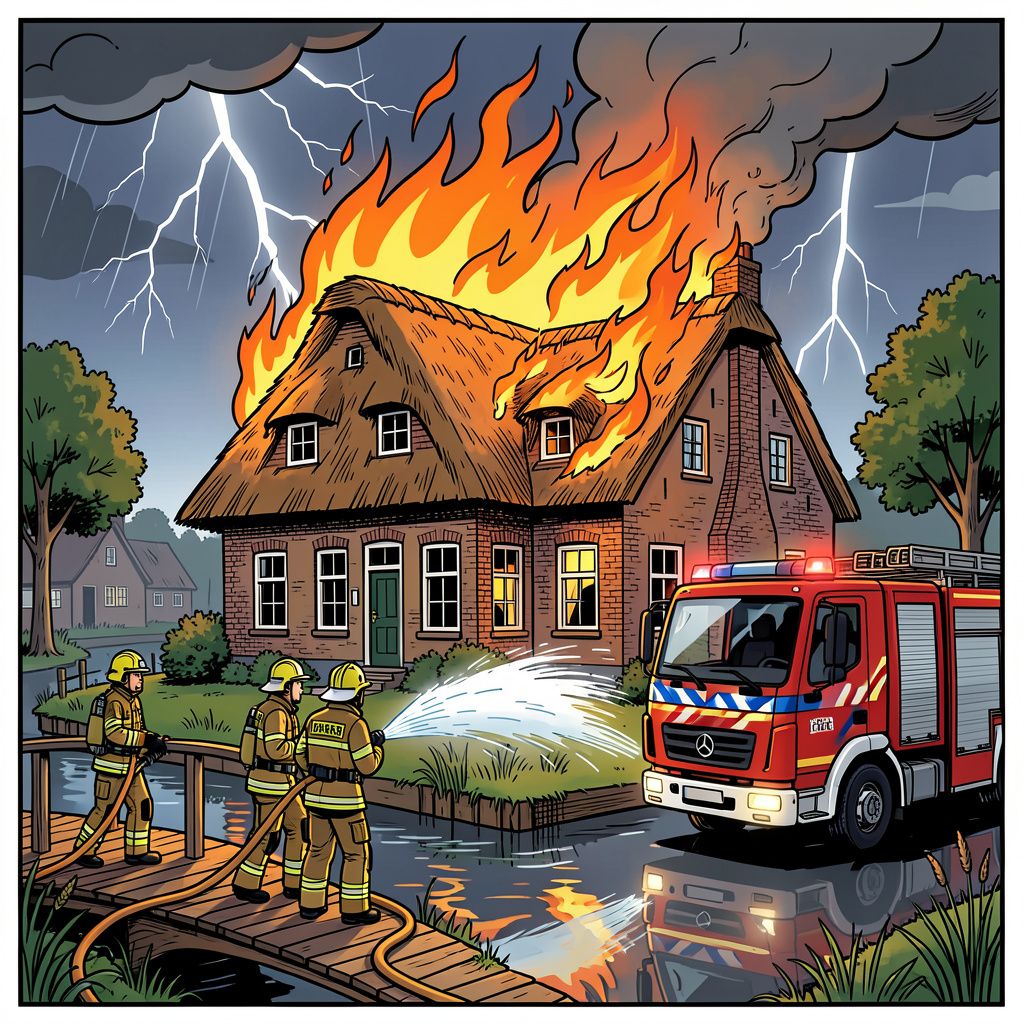 Noodweer raast vrijdag over Oost-Nederland: bliksem, brand en omgevallen bomen